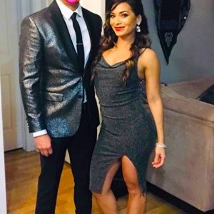 Guess Gray/Silver Shimmery Dress